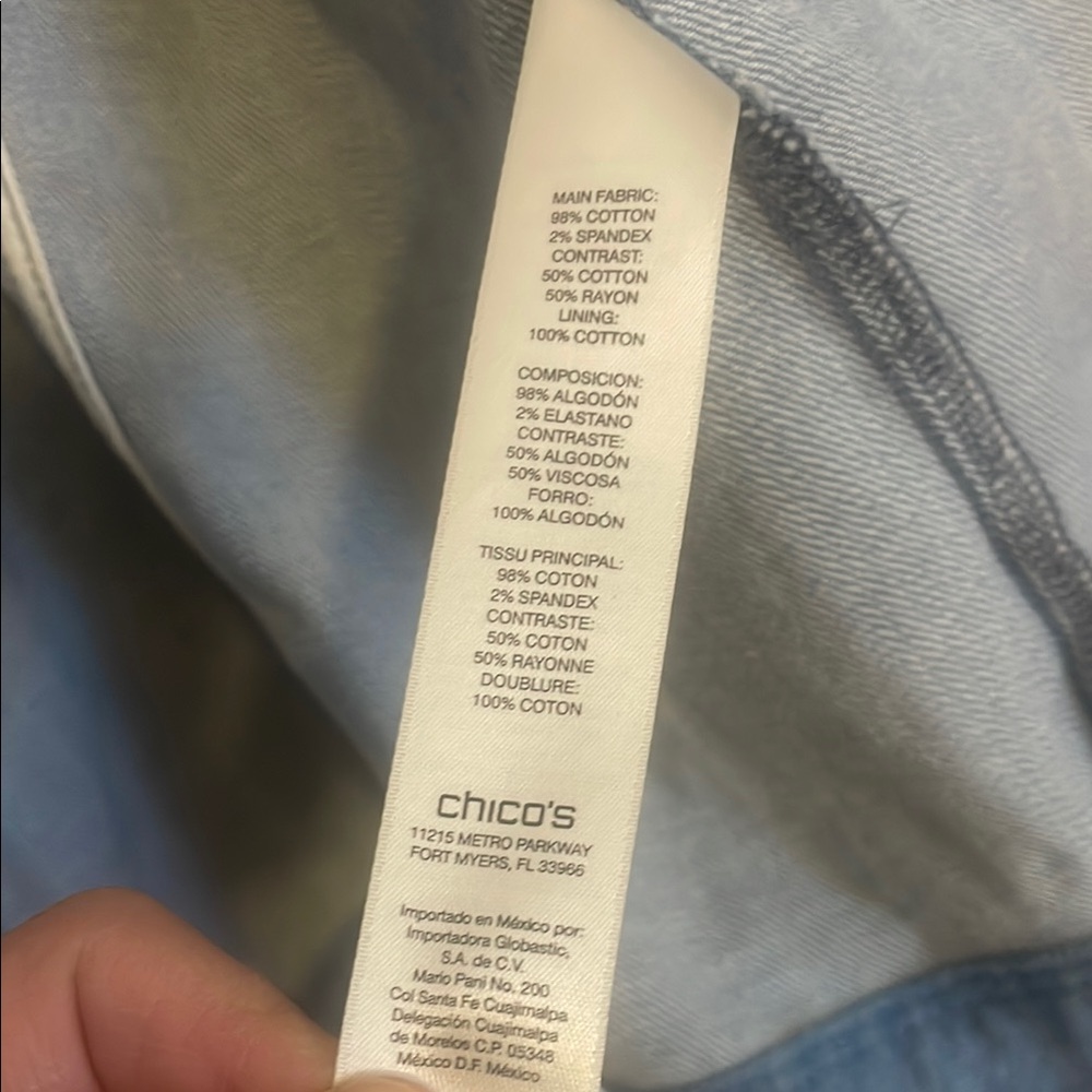 Chico’s Silver Sequin Denim Jacket - image 3